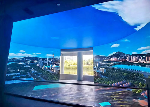 Latest company Solutions about Indoor-Exhibition Hall  Curved screen + floor tile screen