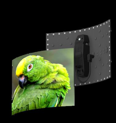 سعر جيد شاشة قاد مرنة فائقة النحافة P1.8 بحجم 480*320*5.8 ملم، قابلة للتوصيل والتشغيل، وحدة عرض قاد مرنة منحنية الانترنت